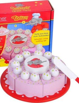 Tanner Spiellebensmittel Benjamin Blümchen Torte, zum Schneiden, aus Holz