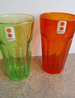 2 Montana Gläser 14 cm orange+grün zus. 3,- - Flensburg