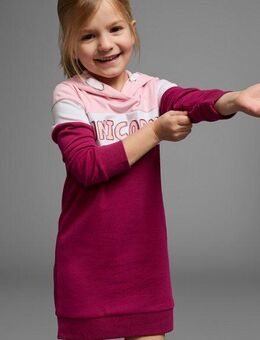 KIDSWORLD Sweatkleid UNICORN lang, modisch, aus Baumwollmischung, Langarm