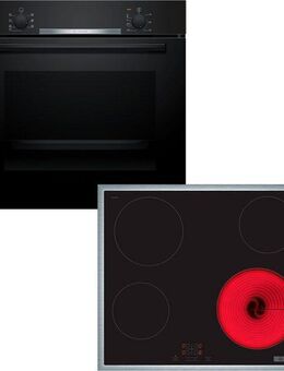 BOSCH Backofen-Set HBD230CR63, mit Teleskopauszug nachrüstbar, 3D Heißluft