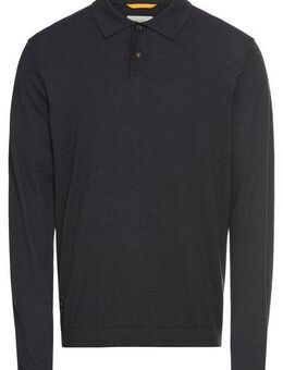 camel active Langarm-Poloshirt mit Rippbündchen