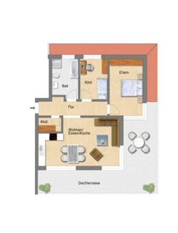 Geschmackvolles Penthouse mit 3,5-Zimmer und Luxus EBK in Langenbeutingen - Langenbrettach