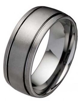 Herrenring Wolframring HW112 mit Gravur - Aholming