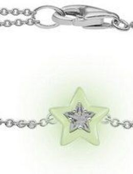 THOMAS SABO Armband Stern mit weißen Steinen und weißer Kaltemaille, A2136-041-14-L19V, mit Zirkonia (synth) und Emaille