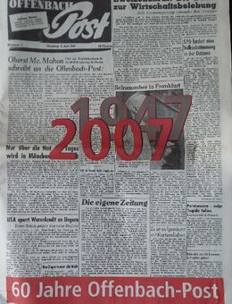 Fundstück: Sonderausgabe "60 Jahre Offenbach-Post" - Frankfurt (Main) Sachsenhausen-Süd
