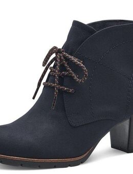 MARCO TOZZI Schnürstiefelette, Blockabsatz, Ankleboots, Schnürboots mit Ziernähten
