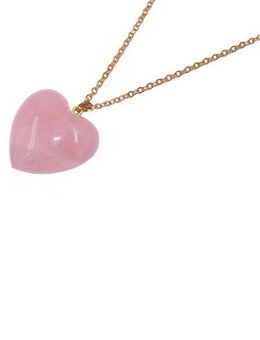 Firetti Kette mit Anhänger Halskette Schmuck Geschenk Herz "LIEBE", Made in Germany - mit Rosenquarz
