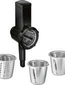 BOSCH Raspelvorsatz MUZ9RV1, Zubehör für alle Bosch Küchenmaschinen der Reihe OptiMUM MUM9…, Nur nutzbar mit dem Adapter MUZ9AD1 (nicht im Lieferumfang) in 00000