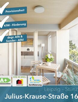 Provisionsfreier und förderfähiger NEUBAU * 3 Zimmer * KfW 40 und QNG - Leipzig