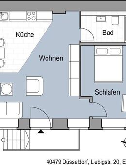 Nachmieter zum 01.12.2025 gesucht! 1-Zimmer-Wohnung in Pempelfort mit Einbauküche - Düsseldorf