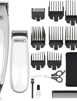 Wahl Haar- und Bartschneider Home Pro Deluxe Combo, Haarschneideset mit Mini-Trimmer, Einstellbarer Verstellhebel, Batteriebetriebener Mini-Trimmer