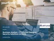 Business Analyst / IT Solution Designer Security Solutions (m/w/d) - München