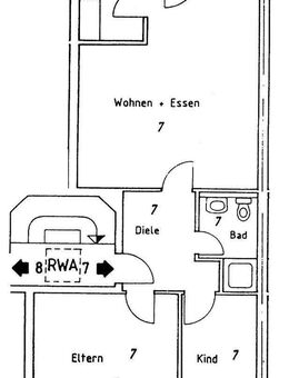 Stadtnahe 3 Zimmer-Dachgeschosswohnung mit Balkon - Krefeld