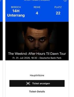 The weeknd Konzert Tickets - Kulmbach