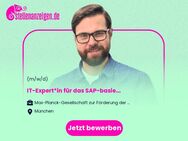 IT-Expert*in für das SAP-basierte Arbeitssicherheitssystem der Max-Planck-Gesellschaft / Quereinstieg - München