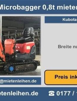Minibagger Microbagger mieten leihen in Herne - Herne