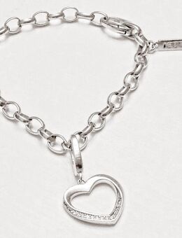 JETTE Armband mit Herz-Charm - Zirkonia - 925 Silber - Recklinghausen