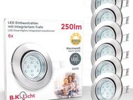 B.K.Licht LED Einbauleuchte Hila, Leuchtmittel wechselbar, Warmweiß, LED Einbaustrahler schwenkbar inkl. 3W 250 Lumen GU10 3.000K 6er SET