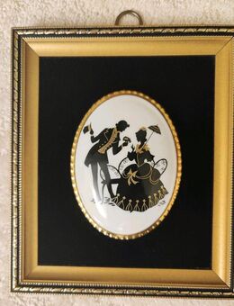 Drei Silhouetten Bilder auf Porzellan - gerahmt / VB 89,90 € - Berlin