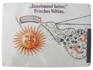 Veltins - Retro Blechschild Nr.4 - Zunehmend heiter. Frisches Veltins. - 29,5 x 21 cm - Doberschütz
