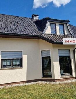 IMMOBERLIN.DE - Fabelhaftes Haus mit Sonnengarten & Doppelgarage in ländlicher Wohlfühllage & Seenähe - Chorin