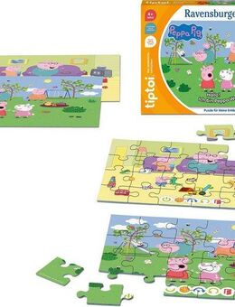 Ravensburger Puzzle tiptoi® Puzzle für kleine Entdecker: Peppa Pig, 24 Puzzleteile, (2 x 24 Teile) Made in Europe