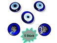5 Stück Magnetische Glas Dekoration Nazar Boncuk Rund mit Magnet Auge Deko Blau 8,90 €* in 78052