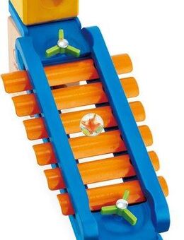 Hape Kugelbahn-Bausatz Quadrilla, Klingender Spielplatz, Zubehör