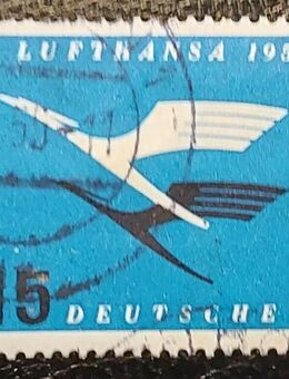 Briefmarke Deutsche Lufthansa 1955, 15 Pfennig, gestempelt - Leverkusen