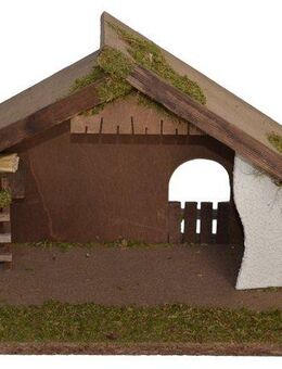 Alfred Kolbe Krippe Weihnachtsdeko (1-tlg), aus Holz, 37x17x22 cm, für Figuren bis 9 cm Höhe