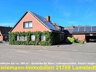Geräumiges Wohnhaus mit Garten - Gewerbe wie Büro, Laden, Gastro möglich, Einliegerwohnung möglich - Photovoltaik - Lamstedt