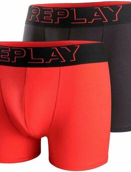 Replay Boxershorts BOXER Style 2 T/C Cuff 3D logo 2pcs Box (Packung, 2er) mit Logoschriftzug am elastischen Bund
