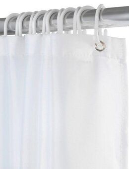 WENKO Duschvorhangstange Luz, Ø 280 mm, ausziehbar, ohne Bohren, geklemmt, Edelstahl, Kunststoff, ohne bohren, 70 - 115 cm, aus rostfreiem Edelstahl