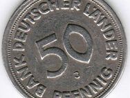 50 Pfennig 1949 J Bank deutscher Länder. Fehlprägung - Sinsheim Zentrum