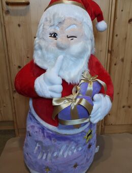 XXL Milka Weihnachtsmann Nikolaus Plüsch Stoff Dekoration 76 cm - Niddatal