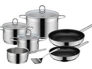 Silit Topf-Set Diamant, Edelstahl 18/10 (Set, 10-tlg., inkl. Pfannenwender), Silitherm-Allherdboden, induktionsgeeignet, spülmaschinengeeignet