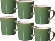 Ritzenhoff & Breker Becher Kaffeebecher-Set Visby 6tlg, Weiß, Steinzeug, 6-teilig