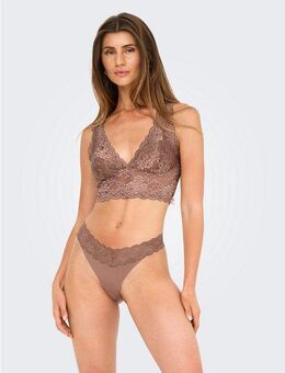ONLY Spitzentop ONLCHLOE – Spitzen-Bra mit gepolsterten Cups und Stretch regular fit, feminin, Spitze, Kunstfaser, V-Ausschnitt