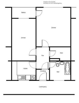 Sanierte 3 Zimmerwohnung mit Tageslichtbad und Balkon - Frankfurt (Main)