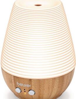 BEURER Diffuser LA 40, feine Zerstäubung von Aroma und Düften, 0,18 l Wassertank, Mit zuschaltbarem Wellnesslicht mit Farbwechsel