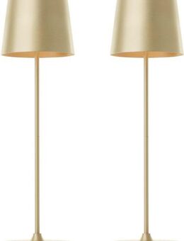 Brilliant LED Tischleuchte Kaami - mobile LED Außen Akku Tischlampe 2er-Set, Dimmer, Dimmfunktion, mehrere Helligkeitsstufen, LED fest integriert, Warmweiß, 310 lm, Touchdimmer, USB, Akku, Outdoor, Indoor, Akkuleuchte 37cm hoch