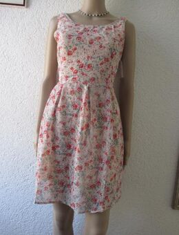 NEU mit ETIKETT * Duftig * raffiniert * Anlass * Ausgeh * Romantik * Rosen * Blüten * Flower- Power * Gipsy * Seiden- Chiffon * Cut Out * Midi * Träger * Kleid "Senorita" Gr. 40- 42/ M * peach * rosè * rot * hell-blau * Pastell- bunt * - Riedlingen