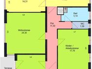 3-Zimmer-Wohnung mit Küche und Esszimmer - Nördlingen