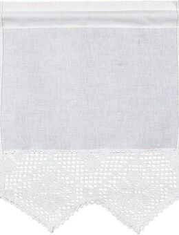 HOSSNER - ART OF HOME DECO Scheibengardine Bärental, Stangendurchzug (1 St), halbtransparent, maschinell gefertigte Häkelspitze