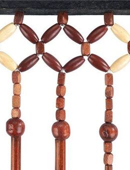 Maximex Türvorhang Holzperlen (1 St), Hakenaufhängung, blickdicht, Handarbeit