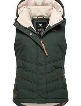 Ragwear Steppweste Hesty Wasserdichte Outdoor-Weste mit abnehmbarer Kapuze