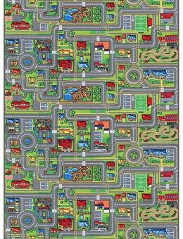 Primaflor-Ideen in Textil Kinderteppich STREETS, Made in Belgium, rechteckig, Höhe: 5 mm, Straßen-Spiel-Teppich, Straßenbreite ca. 9 cm, Kinderzimmer