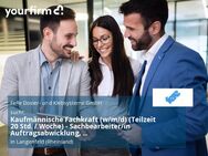 Kaufmännische Fachkraft (w/m/d) (Teilzeit 20 Std. / Woche) - Sachbearbeiter/in Auftragsabwicklung, Industriekaufmann/-frau o.ä. - Langenfeld (Rheinland)