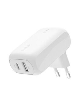 Belkin BoostCharge Ladegerät mit zwei Anschlüssen (42 W) Smartphone-Ladegerät (geeignet für Apple iPhone/iPad, Samsung Galaxy, Google Pixel)