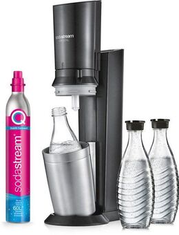 SodaStream Wassersprudler Crystal 3.0 - Vorteilspack, (Set, 5-tlg), mit Quick Connect CO2-Zylinder und 3x Glaskaraffe 0,7 L